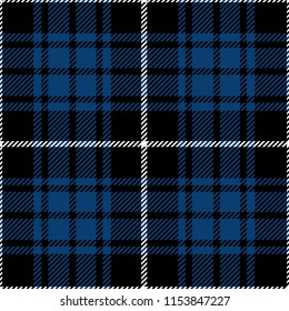 Black and blue tartan plaid texture pattern