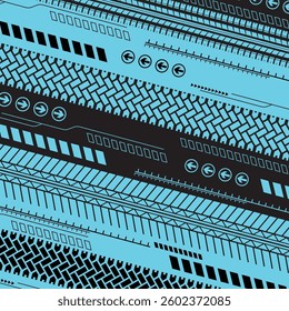 Black and blue tire track background