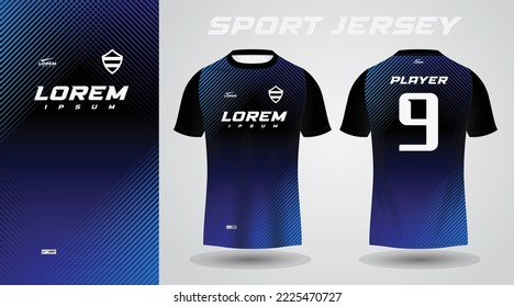 black blue t-shirt sport jersey design