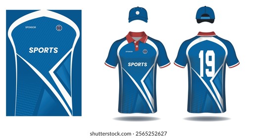 black blue t-shirt sport jersey design
