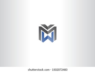 Black and blue vector logo design. Simple modern logo for companies