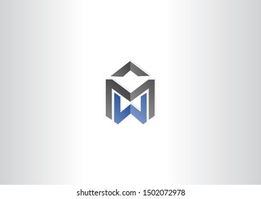Black and blue vector logo design. Simple modern logo.