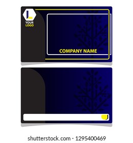 Black, Blue, White and Yellow Business Card