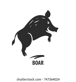 Black boar logo template.