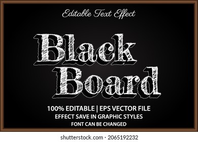 Black Board 3d Editable Text Effect