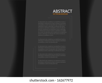 black board background vector document for text and message design for brochure and web modern artwork