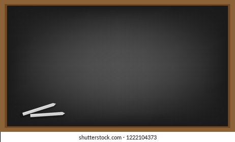 black board and chalks vector illustration