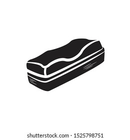 black board erasher icon flat black
