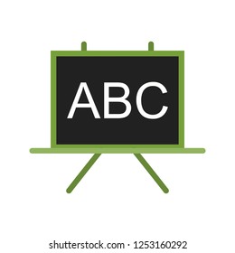 Black board Flat multi color icon