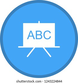 Black board Glyph Round Circle Multi color BG