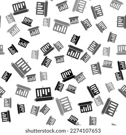 Tarjeta negra con el icono de gráfico gráfico gráfico aislado sin fisuras en el fondo blanco. Icono de archivo de texto de informe. Signo de contabilidad. Auditoría, análisis, planificación.  Vector