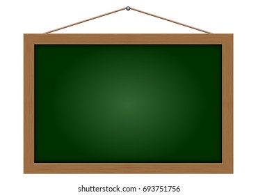 Black board hang on white background vector illustration.