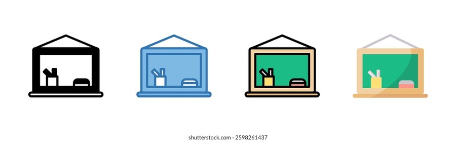 Black Board Icon Element For Design