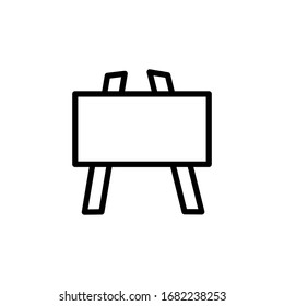 Plantilla de diseño vectorial de icono de pizarra negra
