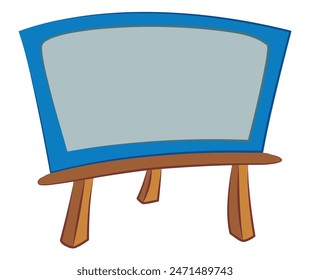 A black board isolated on white background
