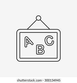 black board line icon