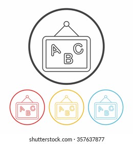 black board line icon