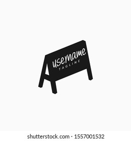 black board logo design inspiration . letter shapping a blackboard . blackboard template