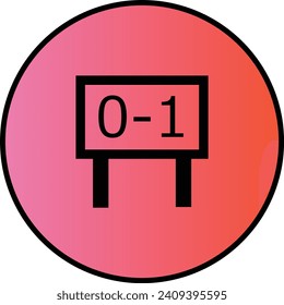 black board red background icon