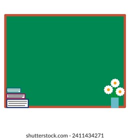 Black board in school class room

