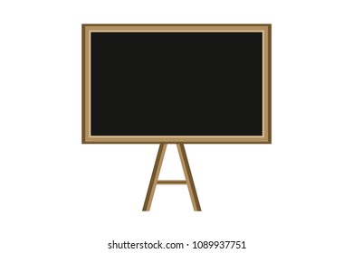 Black Board School. Easel. Vector illustration