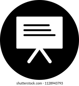 Black board solid icon
