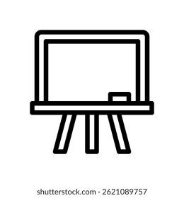 Black Board Vector for Classroom Teaching and Education Concept – Chalkboard illustration, school lecture icon, traditional teaching. Line Icon