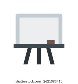 Black Board Vector for Classroom Teaching and Education Concept – Chalkboard illustration, school lecture icon, traditional teaching. Flat Icon