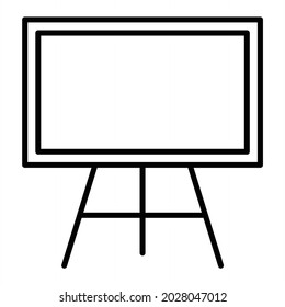 Icono De Esquema Del Vector De La Placa Negra Aislado En Fondo Blanco
