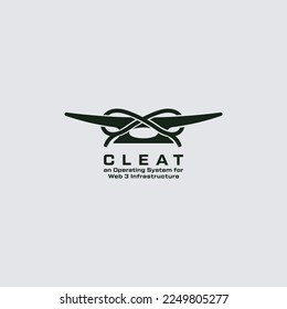 black boat mooring cleat logo icon vector