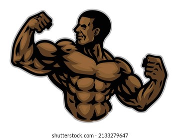 Black Bodybuilder Show his Muscle