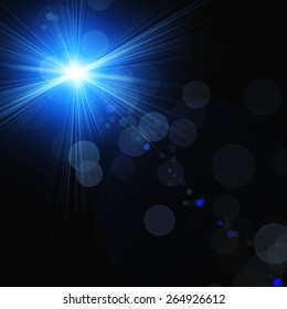 black bokeh abstract light background. Vector illustration