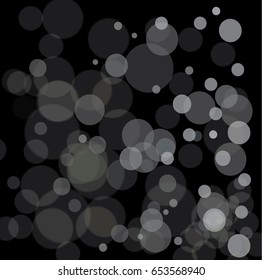 Black bokeh abstract light background