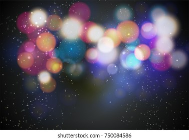 black bokeh background
