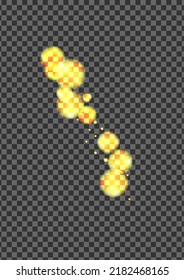 Black Bokeh Background Transparent Vector. Spot Wallpaper Design. Shiny Card. Yellow Confetti Firework Texture. Gold Glitter.