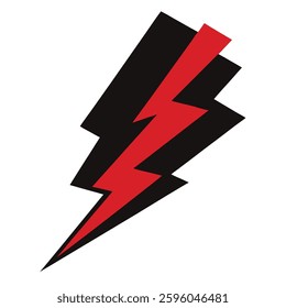 A black bolt with a red glitch streak icon representing cybersecurity, data breaches, and digital threats. Ideal for security themes and vulnerability concepts.