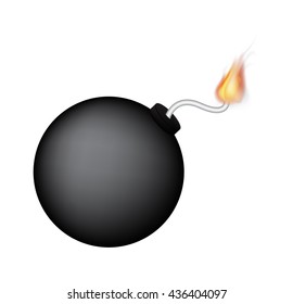 a black bomb with fire