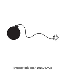 black bomb icon- vector illustration