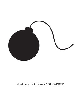 black bomb icon- vector illustration