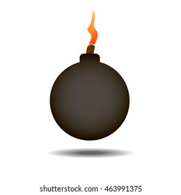 Black bomb vector illustration
