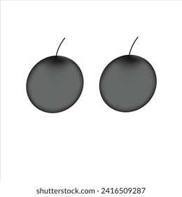 black bomb with white background