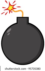 Black Bomb.Vector Illustration