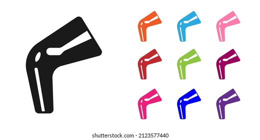 Black Bone pain icon isolated on white background. Orthopedic medical. Disease of the joints and bones, arthritis. Set icons colorful. Vector