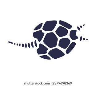 Black Bones Fossils Silhouette Obtained by Digging Vector Illustration