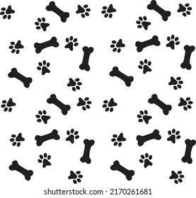 Black bones with black paw pattern