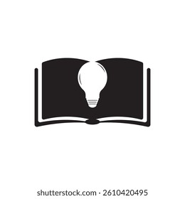 black book and bulb icon vector element design