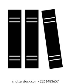 Black book flat icon Chalk illustration Reading literature. Vector illustration