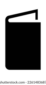 Black book flat icon Chalk illustration Reading literature. Vector illustration