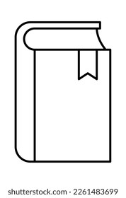 Black book flat icon Chalk illustration Reading literature. Vector illustration