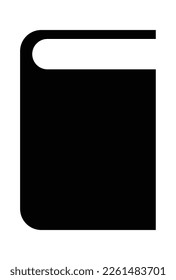Black book flat icon Chalk illustration Reading literature. Vector illustration